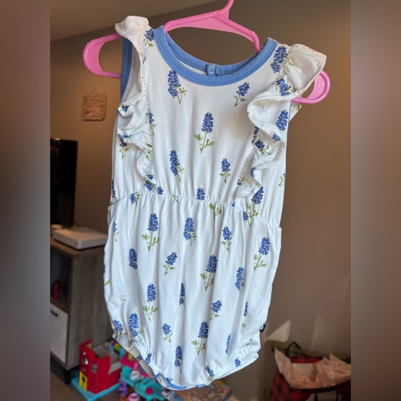 Kyte BABY Other - Kyte Baby BlueBonnet Floral Bubble Romper Size 18-24M GUC